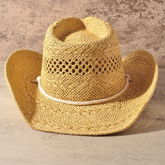 COWGIRL COWBOY straw hat party rodeo beach (2-colors) western festival concert